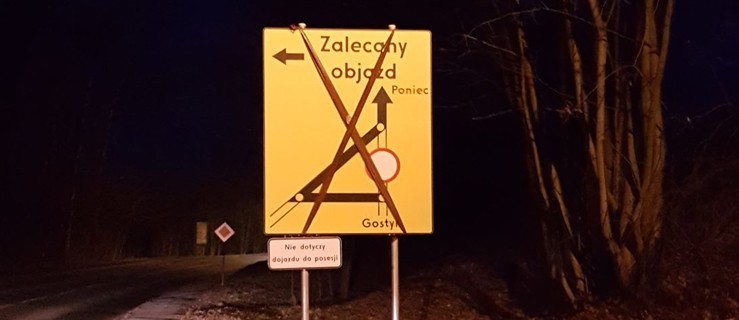 Zrobiło się niebezpiecznie. Objazd jest konieczny - Zdjęcie główne