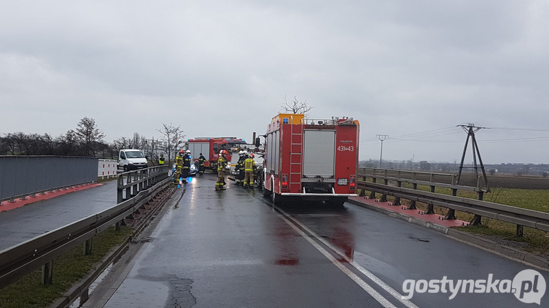 Kolizja na trasie Gostyń-Grabonóg