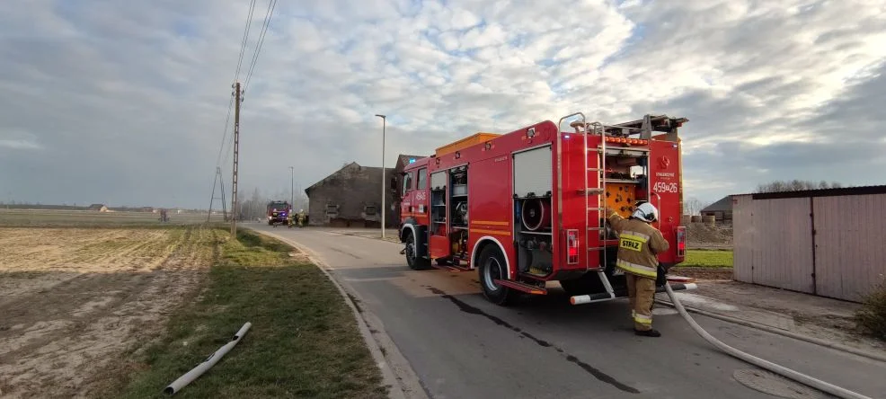 Pożar budynku gospodarczego w Jarocinie 