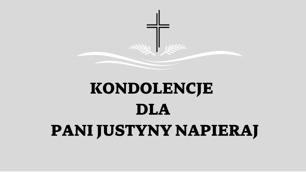 Kondolencje dla  Pani Justyny Napieraj - Zdjęcie główne