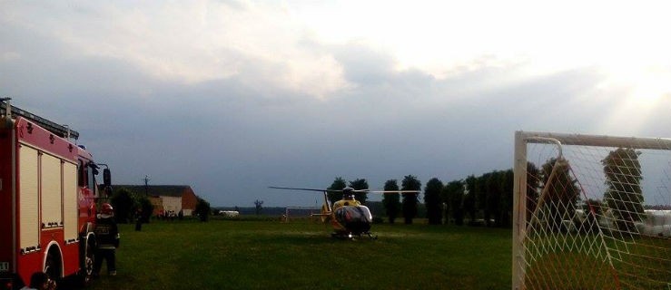 Mężczyźnie odcięło rękę. Helikopter zabrał rannego   - Zdjęcie główne