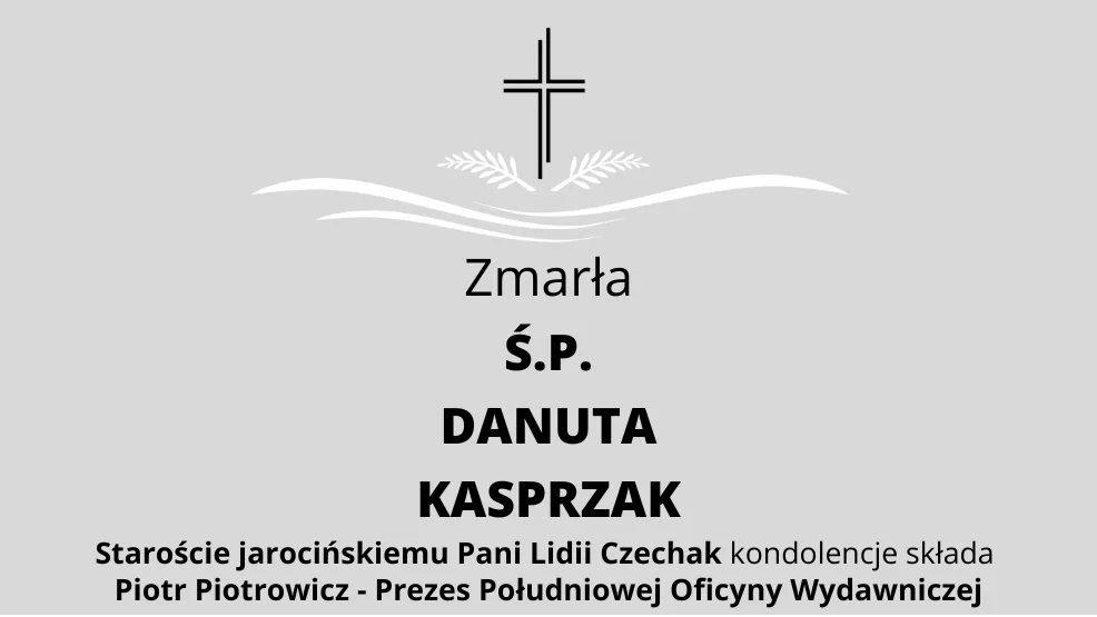 Zmarła Ś.P. Danuta Kasprzak - Zdjęcie główne