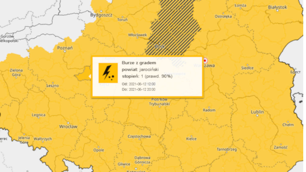 Jarocin. Jest ostrzeżenie meteorologiczne  - Zdjęcie główne