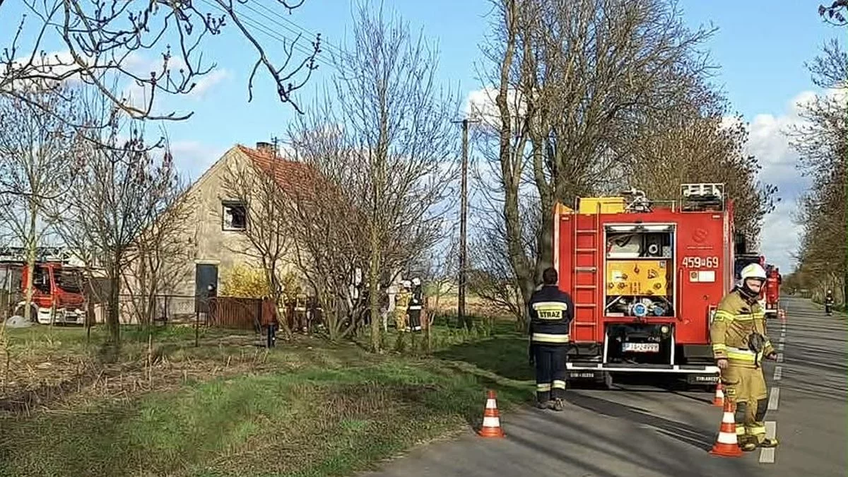 Pożar poddasza w Kamieniu pod Żerkowem