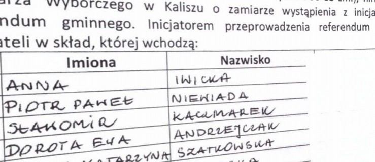 Komitet referendalny zbiera podpisy. - Dobrze nam idzie.  - Zdjęcie główne