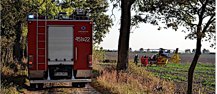 Wypadek w lesie. Lądował śmigłowiec LPR - Zdjęcie główne