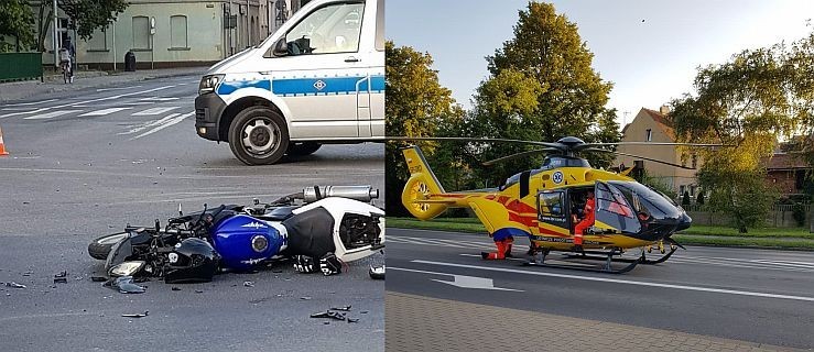 Wymusił pierwszeństwo na motorowerzyście. Poszkodowanego zabrał LPR [ZDJĘCIA, WIDEO] - Zdjęcie główne