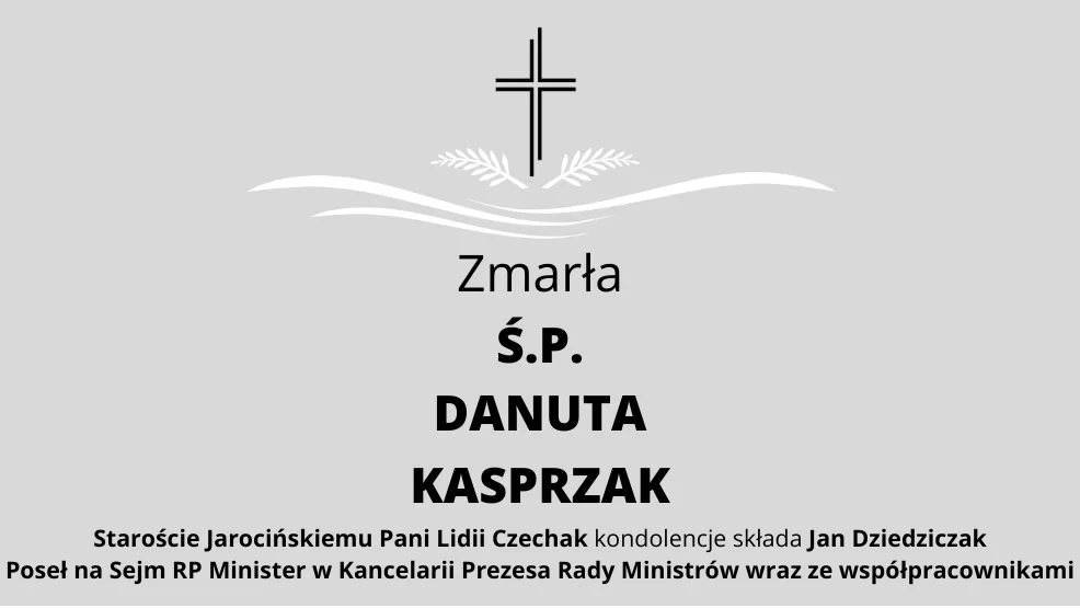 Zmarła Ś.P. Danuta Kasprzak - Zdjęcie główne