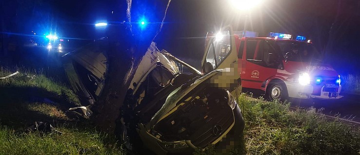  Bus uderzył w drzewo. Strażacy wycinali pasażera  - Zdjęcie główne