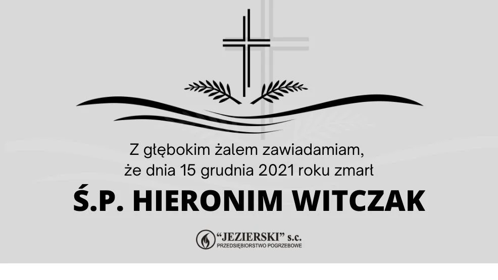 Zmarł Ś.P. Hieronim Witczak - Zdjęcie główne