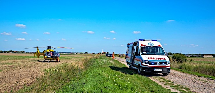  Spadł z konia. Śmigłowcem przetransportowany do szpitala - Zdjęcie główne