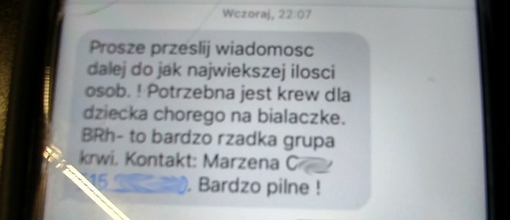 Dostałem SMS-a z prośbą o oddanie krwi. UWAGA to oszustwo. Przeczytaj  - Zdjęcie główne