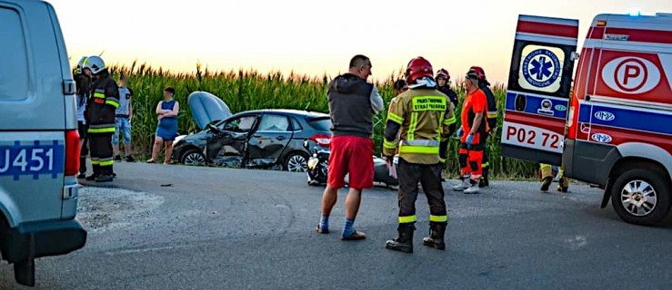 Zderzenie motocyklisty z autem osobowym [ZDJĘCIA] - Zdjęcie główne