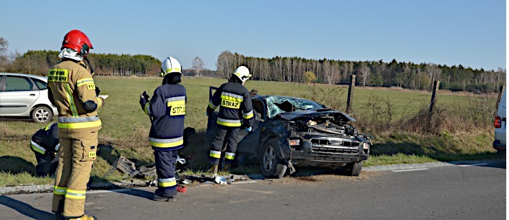 Najpierw uderzył w ogrodzenie, a potem dachował [ZDJĘCIA] - Zdjęcie główne