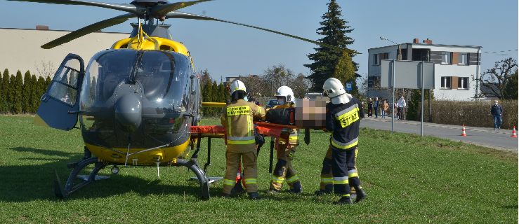  Zderzenie motocyklisty z autem osobowym na drodze Jarocin – Żerków. Przyleciał LPR