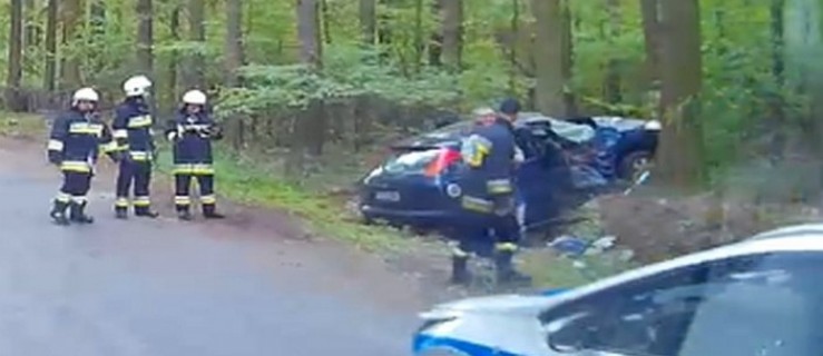       Auto osobowe uderzyło w drzewo [ZDJĘCIA] [WIDEO]  - Zdjęcie główne