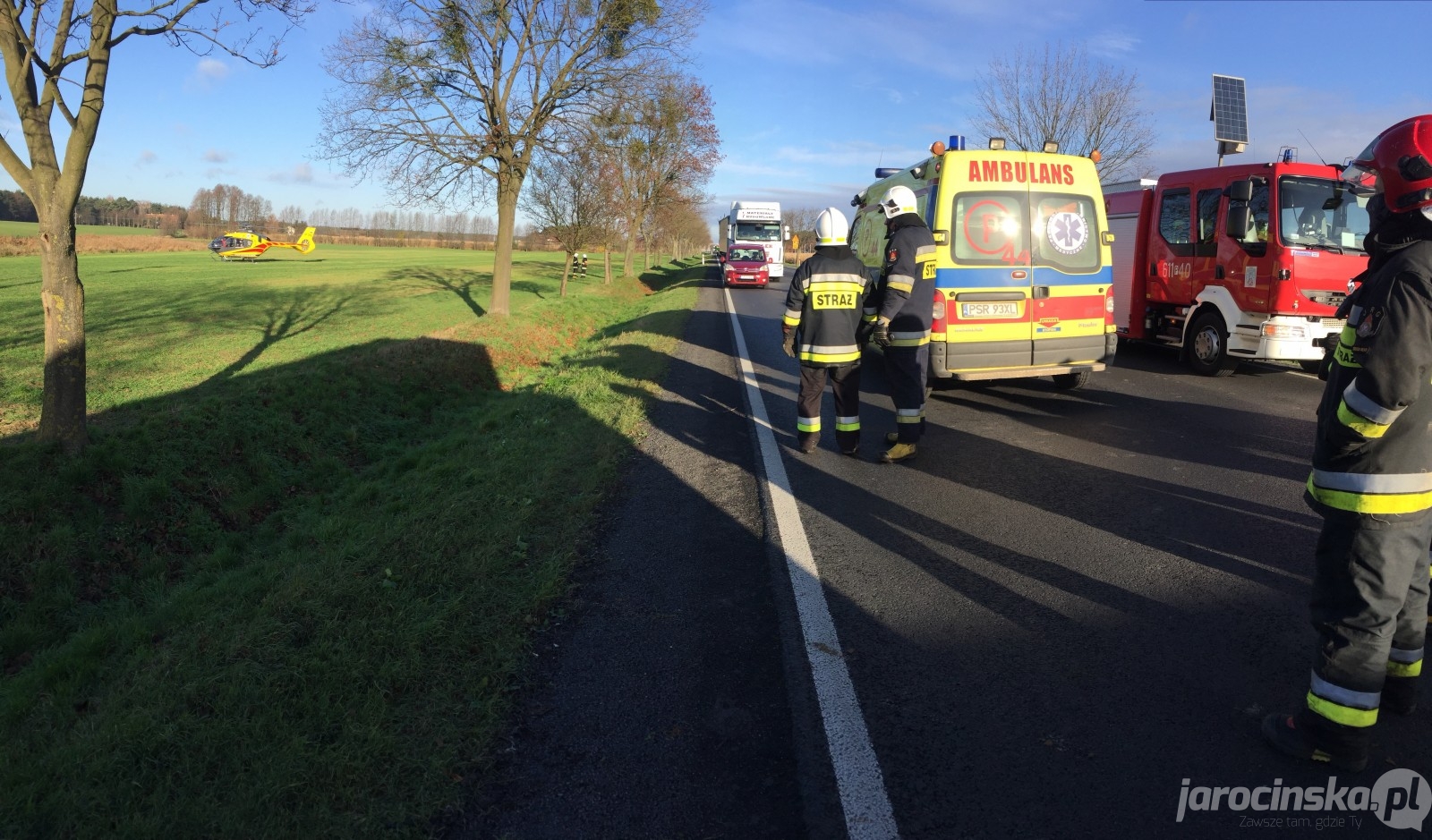 Jarocin. Zderzenie czterech pojazdów na DK 11 - Zdjęcie główne