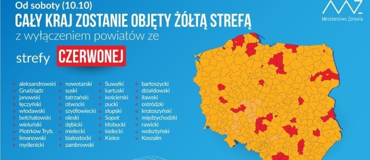 Cała Polska w żółtej strefie. Od soboty nakaz noszenia maseczek - Zdjęcie główne