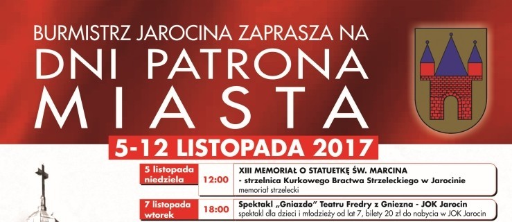 Dni Patrona Jarocina 2017. Jest program. Memoriał, bieg i koncert   - Zdjęcie główne