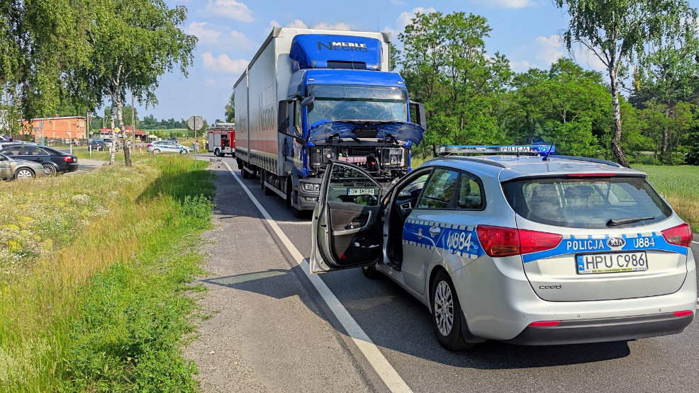 Wypadek na DK 11 koło Nowego Miasta