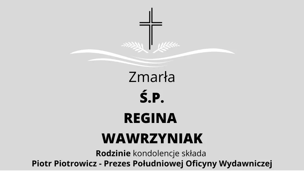 Zmarła Ś.P. Regina Wawrzyniak - Zdjęcie główne