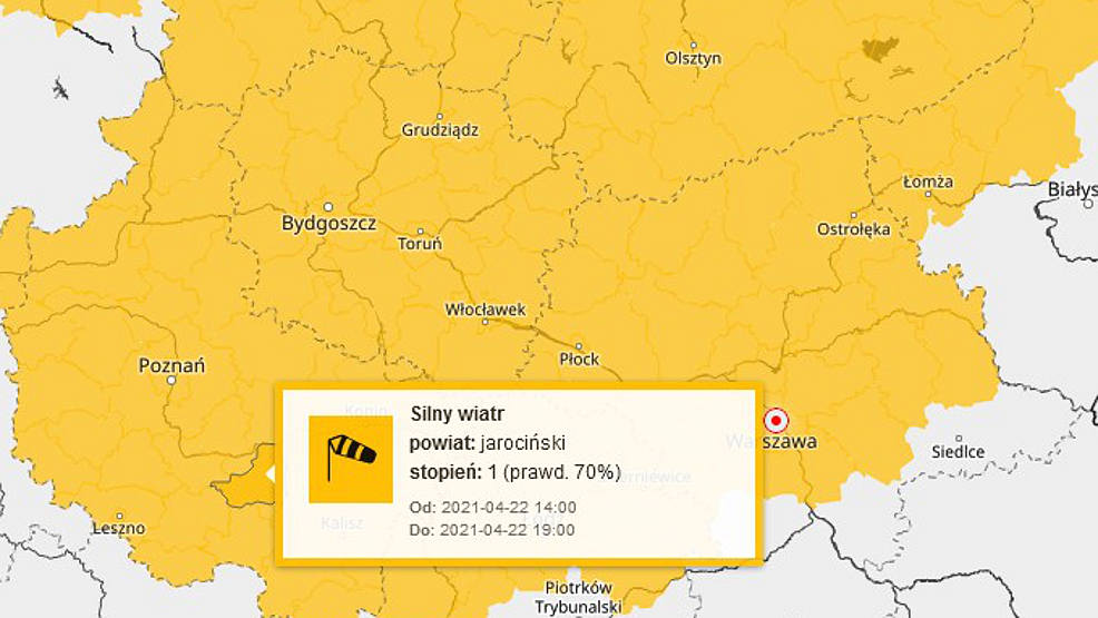 Uwaga. Ostrzeżenia IMGW przed silnym wiatrem - Zdjęcie główne