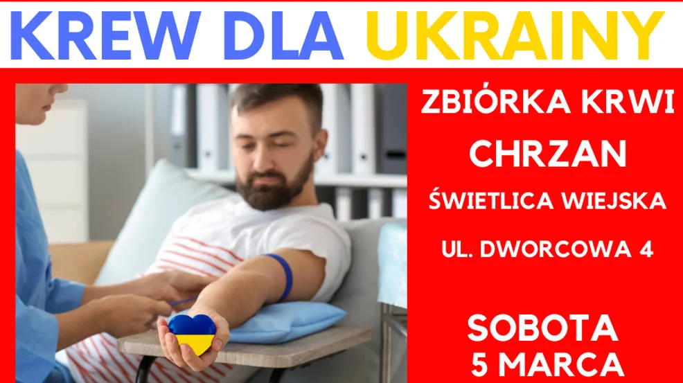 Krew dla Ukrainy. Akcja już w najbliższą sobotę w Chrzanie - Zdjęcie główne