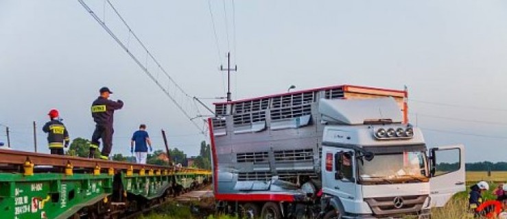 Zderzenie pociągu z ciężarówką - Zdjęcie główne