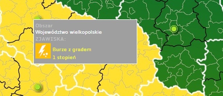 Burze z gradem i porywistym wiatrem. Jest ostrzeżenie dla Wielkopolski  - Zdjęcie główne