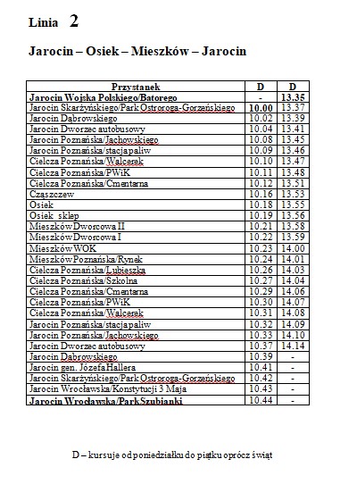 Aktualny rozkład jazdy autobusów JLA