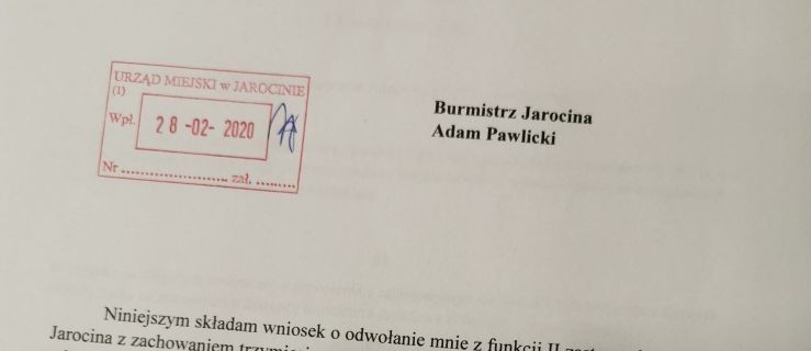 Zastępca burmistrza Jarocina złożył (nie)spodziewaną rezygnację - Zdjęcie główne