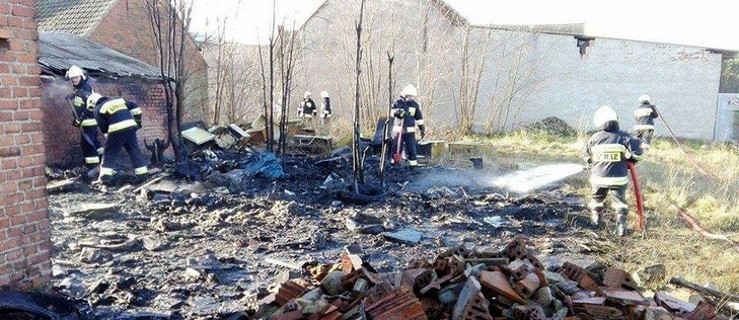 Pożar odpadów na posesji. Ogień zagrażał budynkom - Zdjęcie główne