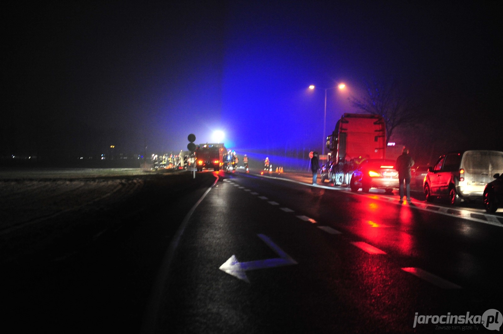 Jarocin. Wypadek na DK 11 w Miąskowie między Jarocinem a Środą Wlkp.  - Zdjęcie główne