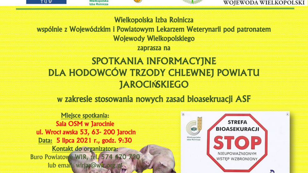 ASF ciągle groźnie. Szkolenie o nowych zasadach bioasekuracji   - Zdjęcie główne