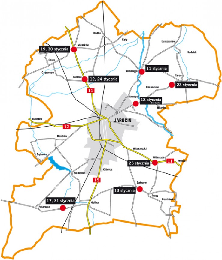 Mapa fotoradaru - styczeń - Zdjęcie główne