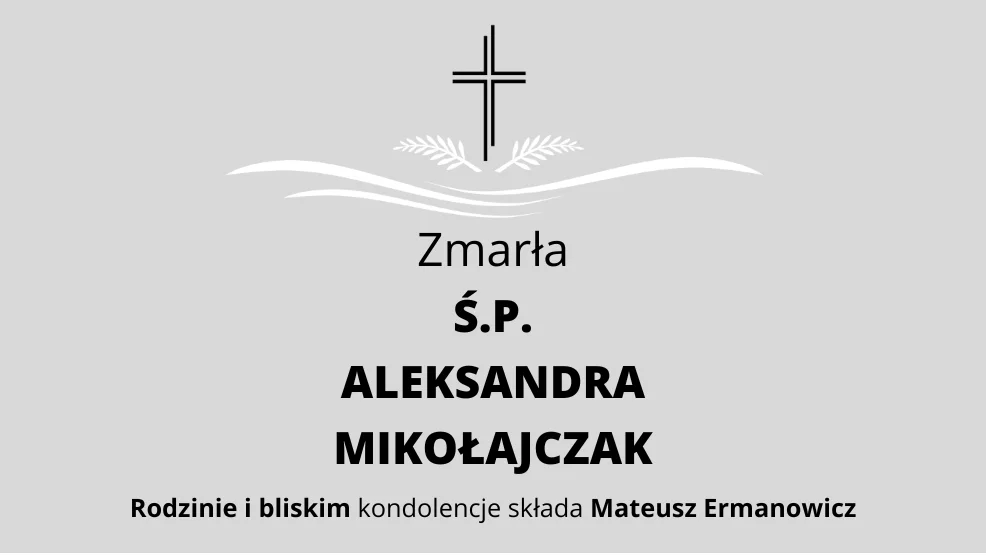 Zmarła Ś.P. Aleksandra Mikołajczak - Zdjęcie główne