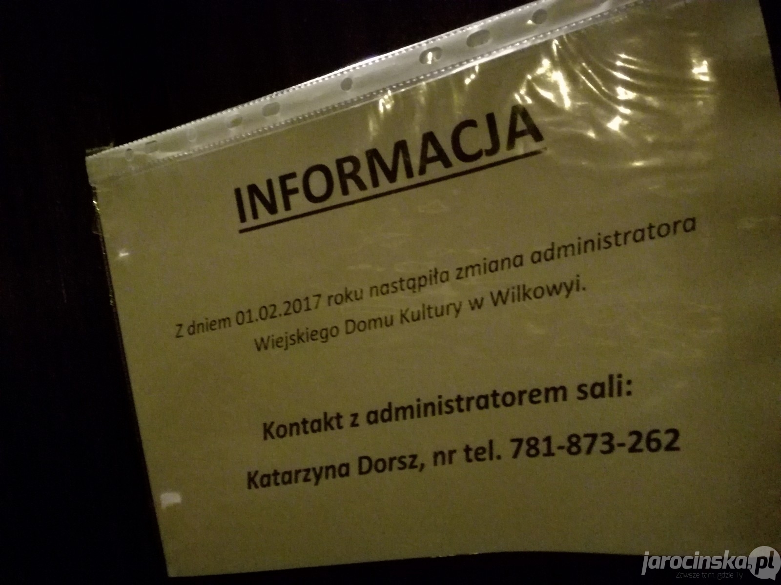 Jarocin. Zebranie w Wilkowyi - Zdjęcie główne