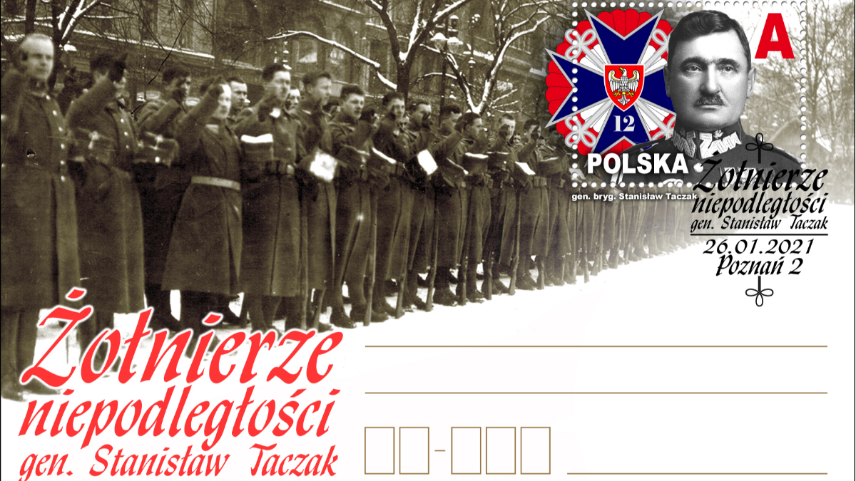 Generał Taczak na pocztówce 12. Wielkopolskiej Brygady Obrony Terytorialnej - Zdjęcie główne