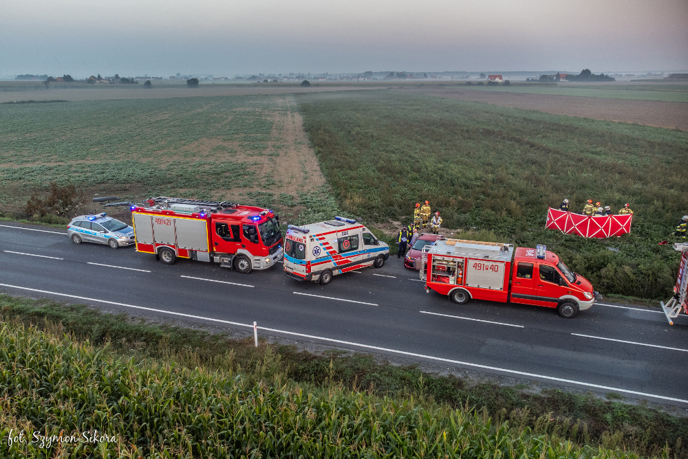 Wypadek śmiertelny na trasie Koźmin Wlkp. - Wałków - Zdjęcie główne