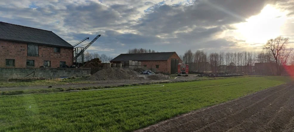 Pożar budynku gospodarczego w Jarocinie 