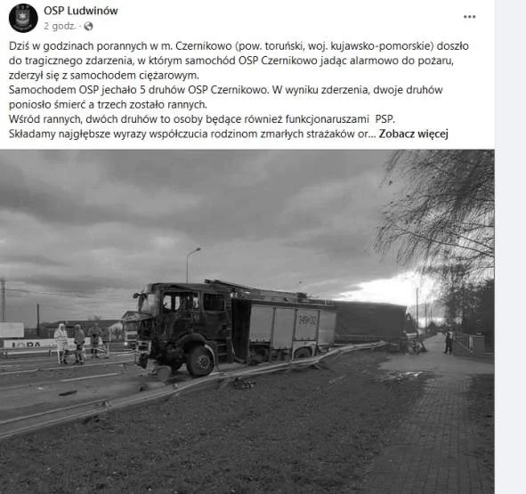 Ratownicy jechali na akcję. Zginęli. Żegnają ich jarocińscy strażacy