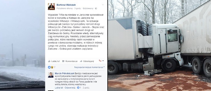Bartosz Walczak politycznie o wypadku - Zdjęcie główne