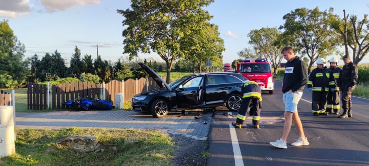 Śmiertelny wypadek na DK 15 w Jarocinie. Nie żyje motocyklista 