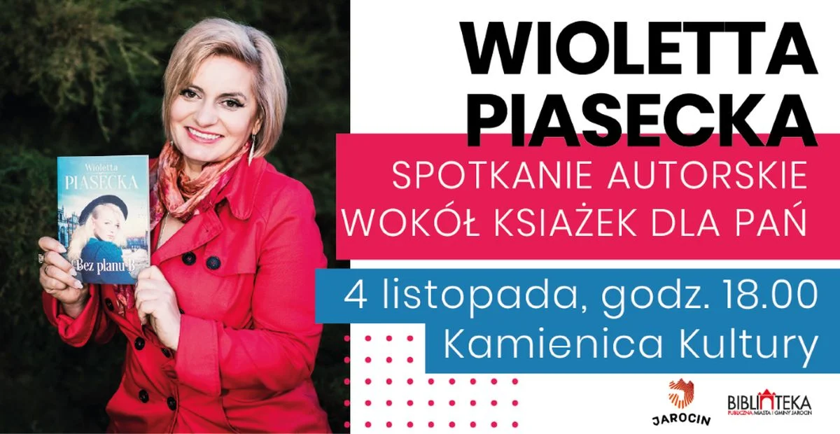 Spotkanie z autorką książek dla dzieci i dorosłych w Jarocinie. Będzie niespodzianka - Zdjęcie główne