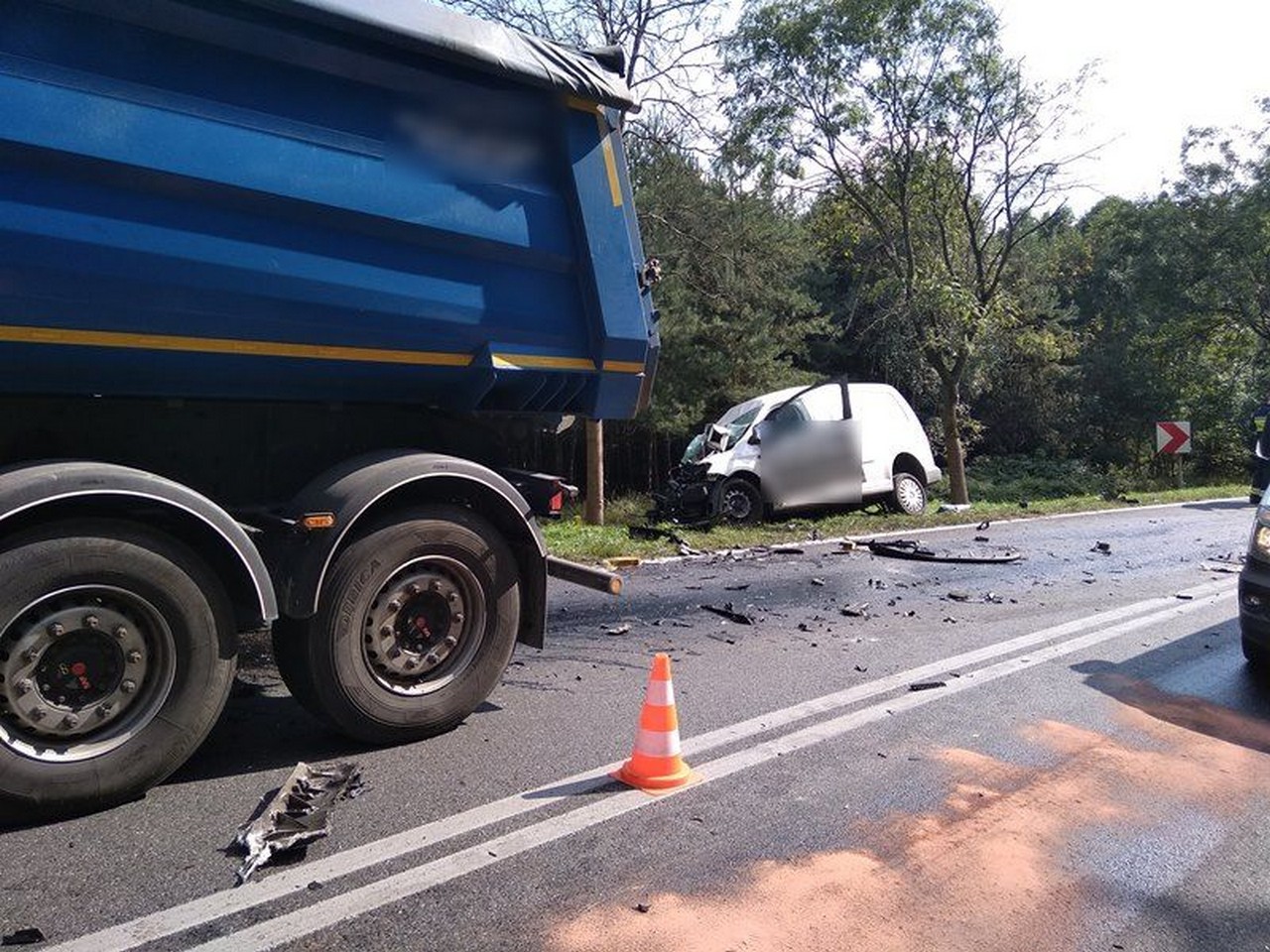 Wypadek na trasie Milicz - Dziadkowo