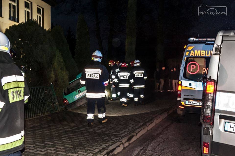 Borzęcice. Uderzyła w płot. Trafiła do szpitala [ZDJĘCIA] - Zdjęcie główne