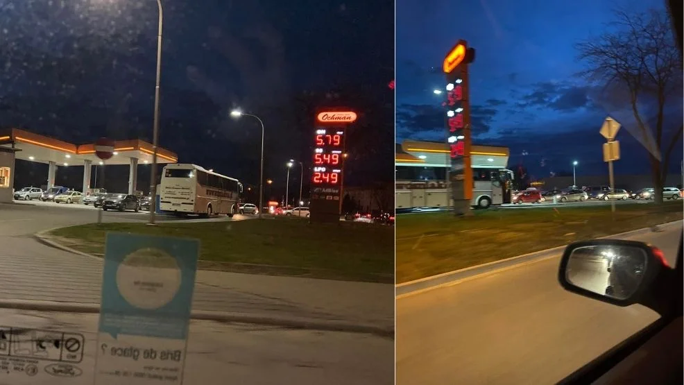 Powiat krotoszyński. Gigantyczne kolejki na stacjach benzynowych. Ceny paliwa w górę - Zdjęcie główne