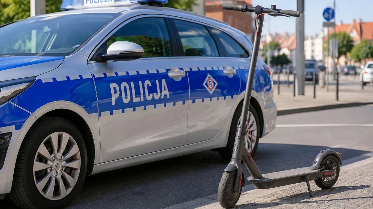 Przewoził pasażera na hulajnodze. Chwilę później trafił do aresztu
