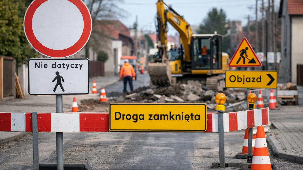 Sulmierzyce: ul. Wąska zamknięta. realizowane są prace. Są utrudnienia w ruchu