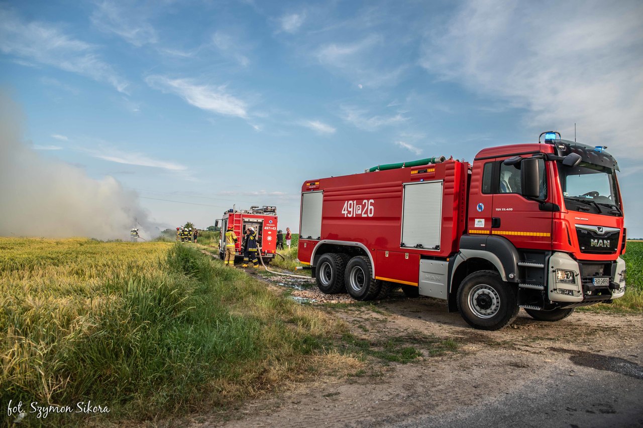 Pożar stogu w Wielowsi